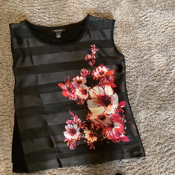 White House Black Market Tops - White House/Black Market dressy sleeveless blouse size S black